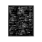 Abstract Spotted Pattern in Black and White Framed Canvas Print Gallery Image 8