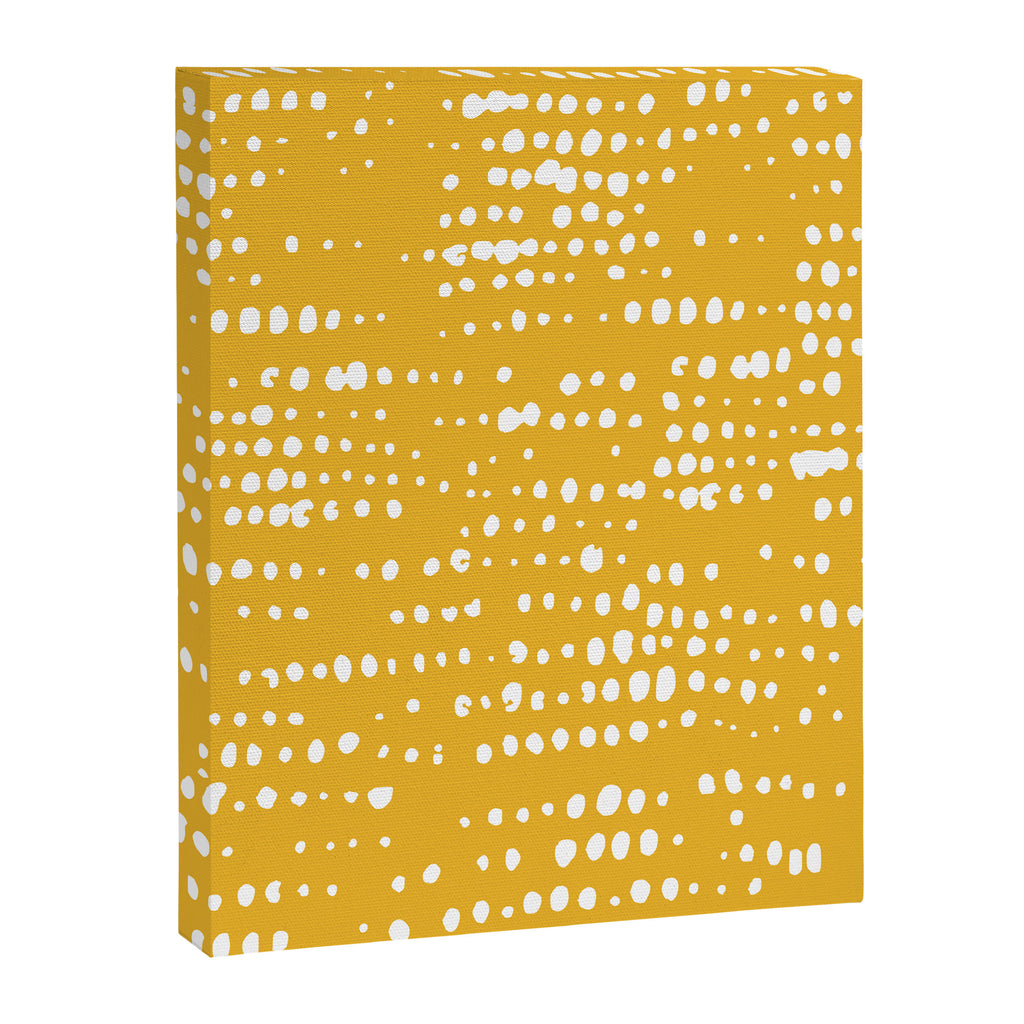 Abstract Spotted Pattern in Yellow Canvas Print Gallery Image 8