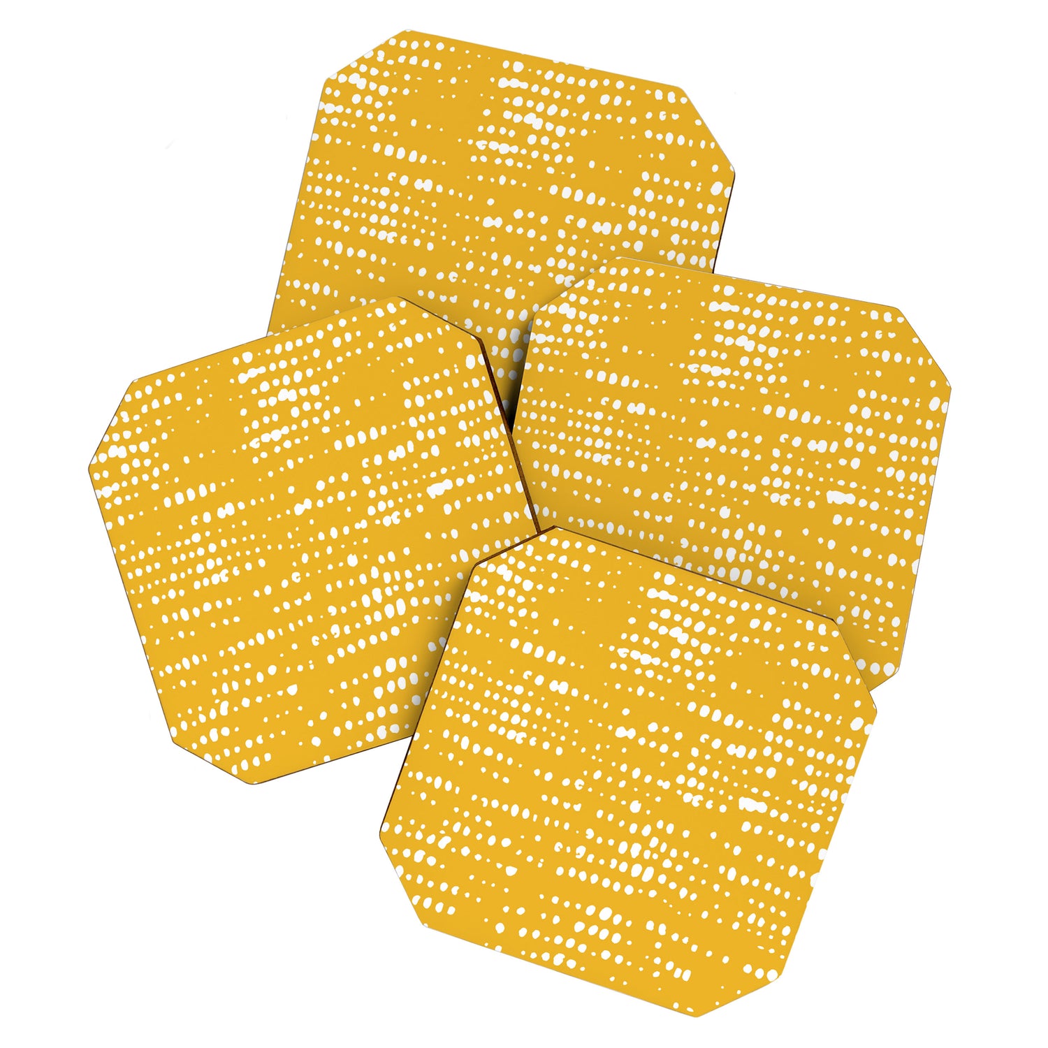 Abstract Spotted Pattern in Yellow Coaster Gallery Image 1