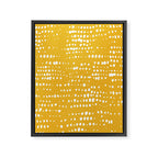 Abstract Spotted Pattern in Yellow Framed Canvas Print Gallery Image 8
