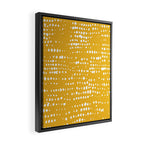 Abstract Spotted Pattern in Yellow Framed Canvas Print Gallery Image 2