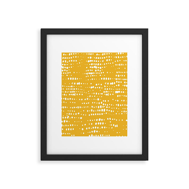 Abstract Spotted Pattern in Yellow Framed Art Print Gallery Image 6