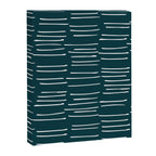 Abstract Stripes in Dark Teal Canvas Print Gallery Image 8