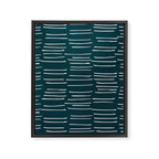 Abstract Stripes in Dark Teal Framed Canvas Print Gallery Image 8