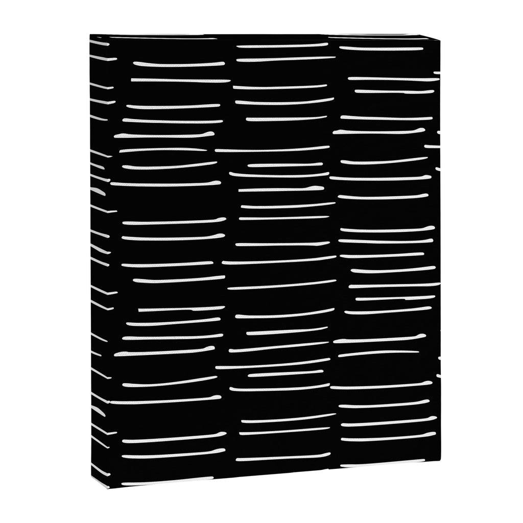 Abstract Stripes on Black Canvas Print Gallery Image 8