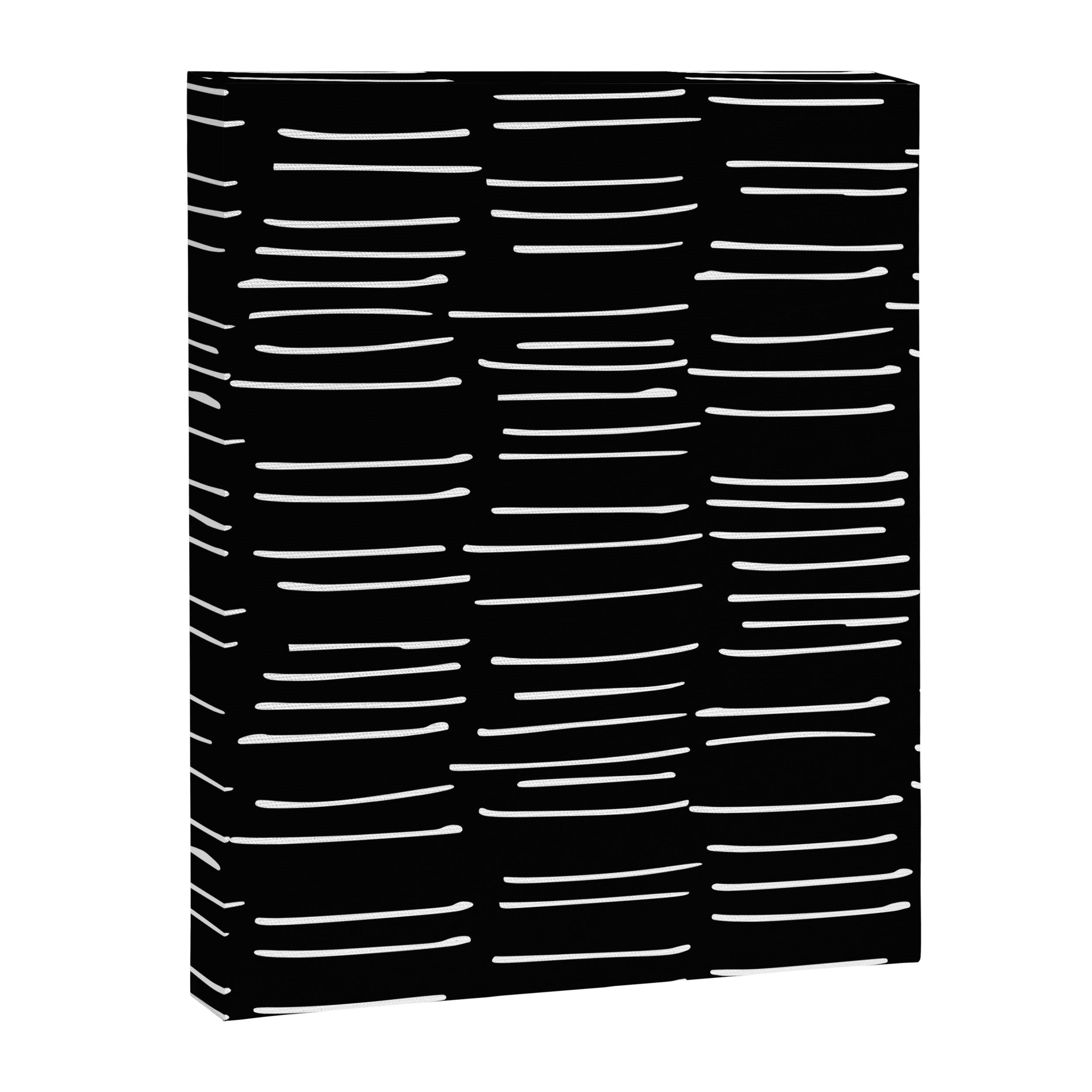 Abstract Stripes on Black Canvas Print Gallery Image 8