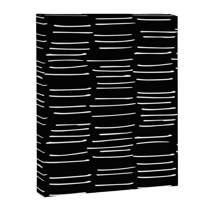 Abstract Stripes on Black Canvas Print Gallery Image 1
