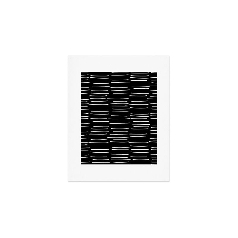 Abstract Stripes on Black Art Print Gallery Image 1