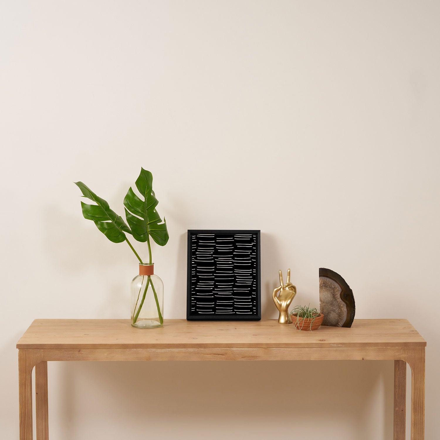 Abstract Stripes on Black Framed Canvas Print Gallery Image 4