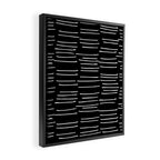 Abstract Stripes on Black Framed Canvas Print Gallery Image 2