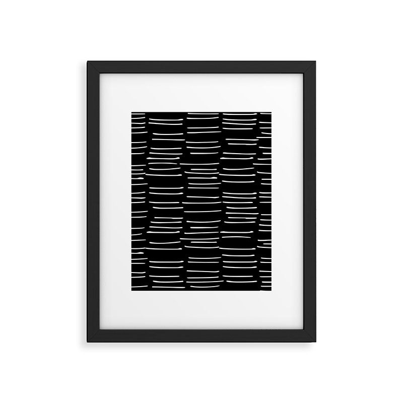 Abstract Stripes on Black Framed Art Print Gallery Image 6