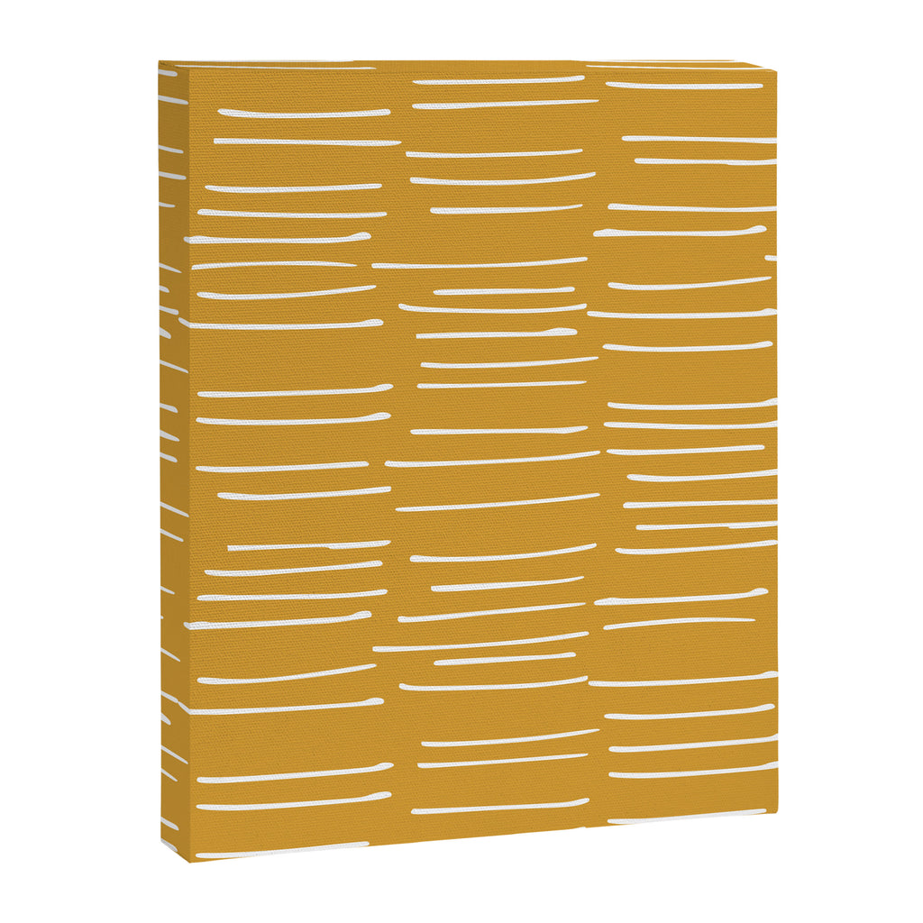 Abstract Stripes on Yellow Canvas Print Gallery Image 8