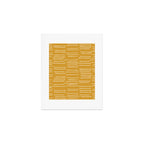 Abstract Stripes on Yellow Art Print Gallery Image 1