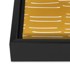 Abstract Stripes on Yellow Framed Canvas Print Gallery Image 3