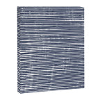 Abstract Stripes Pattern, Indigo, Navy Blue Canvas Print Gallery Image 8