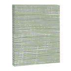 Abstract Stripes, Sage Green, Boho Wall Art Canvas Print Gallery Image 8