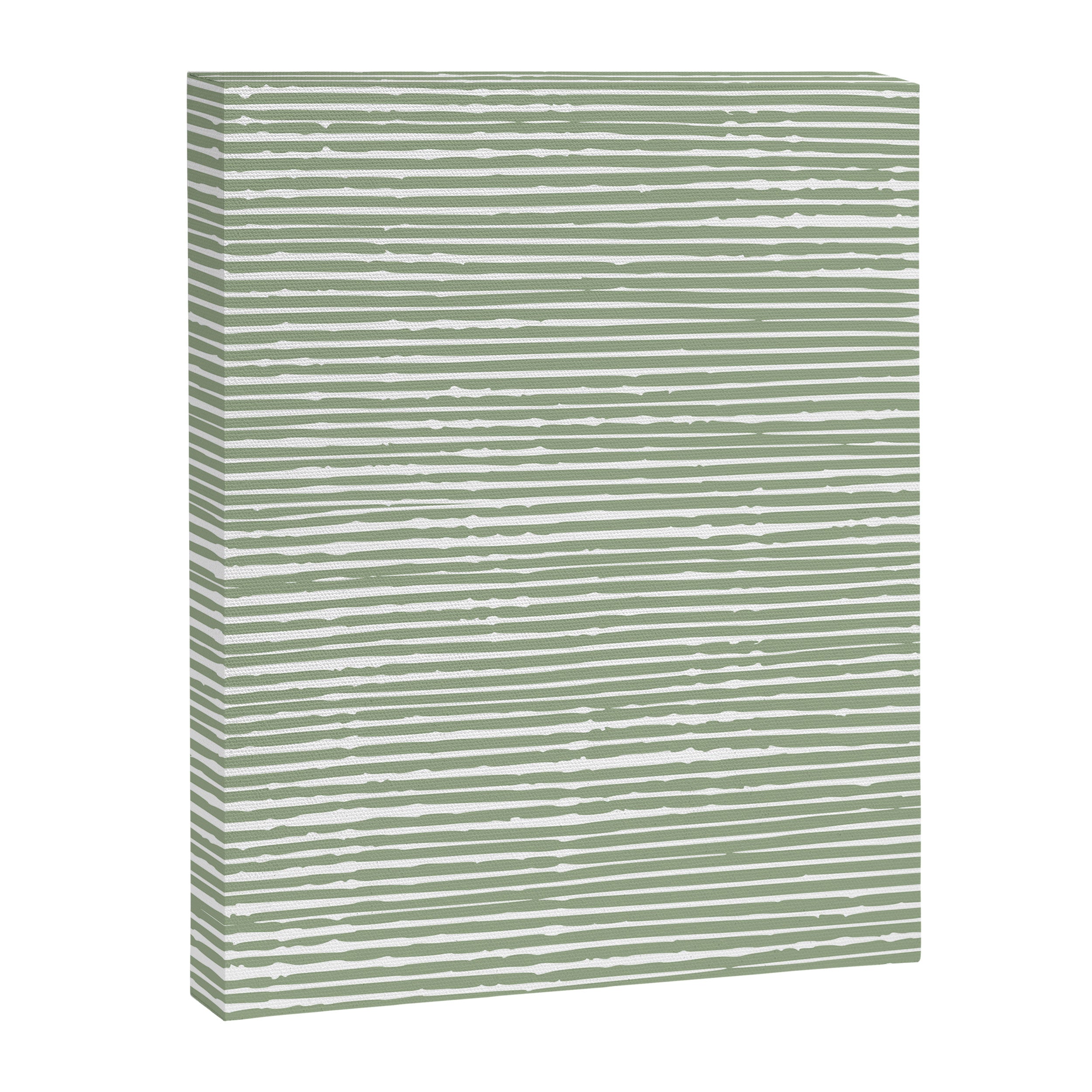 Abstract Stripes, Sage Green, Boho Wall Art Canvas Print Gallery Image 8