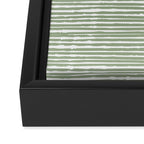 Abstract Stripes, Sage Green, Boho Wall Art Framed Canvas Print Gallery Image 3