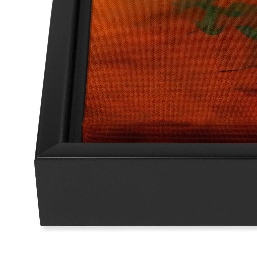 Aesthetic Copper and Aqua Blue Rust Framed Canvas Print Gallery Image 3