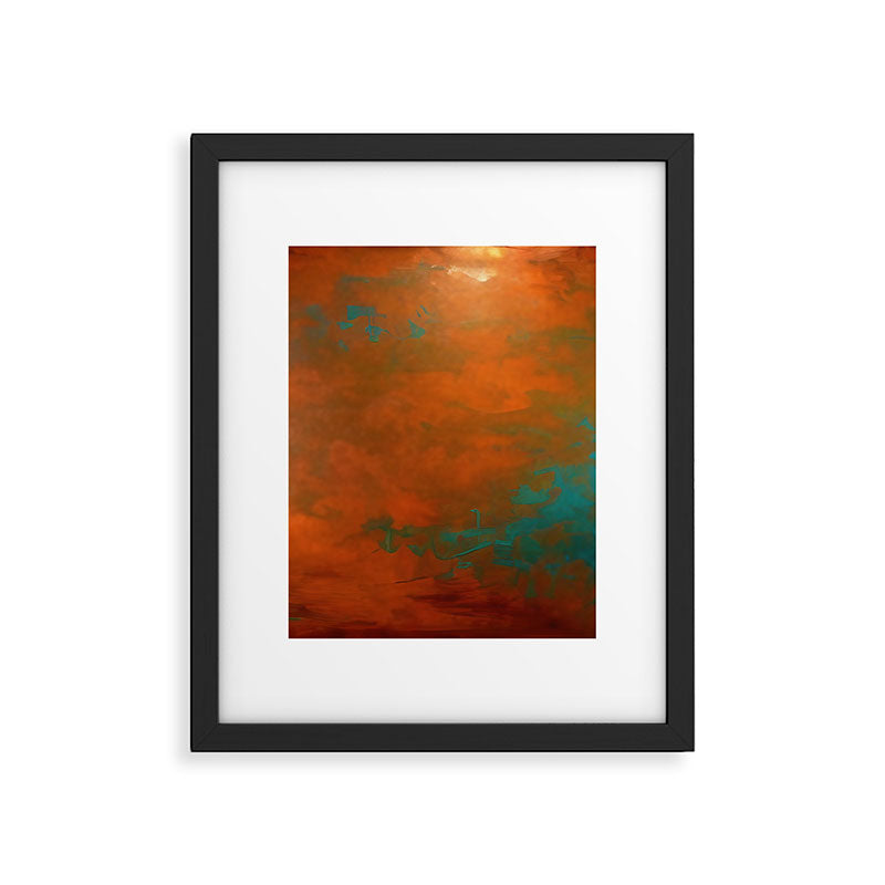 Aesthetic Copper and Aqua Blue Rust Framed Art Print Gallery Image 6