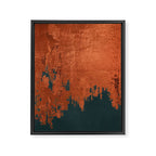 Aesthetic Grunge Copper and Teal Green Rust Framed Canvas Print Gallery Image 8