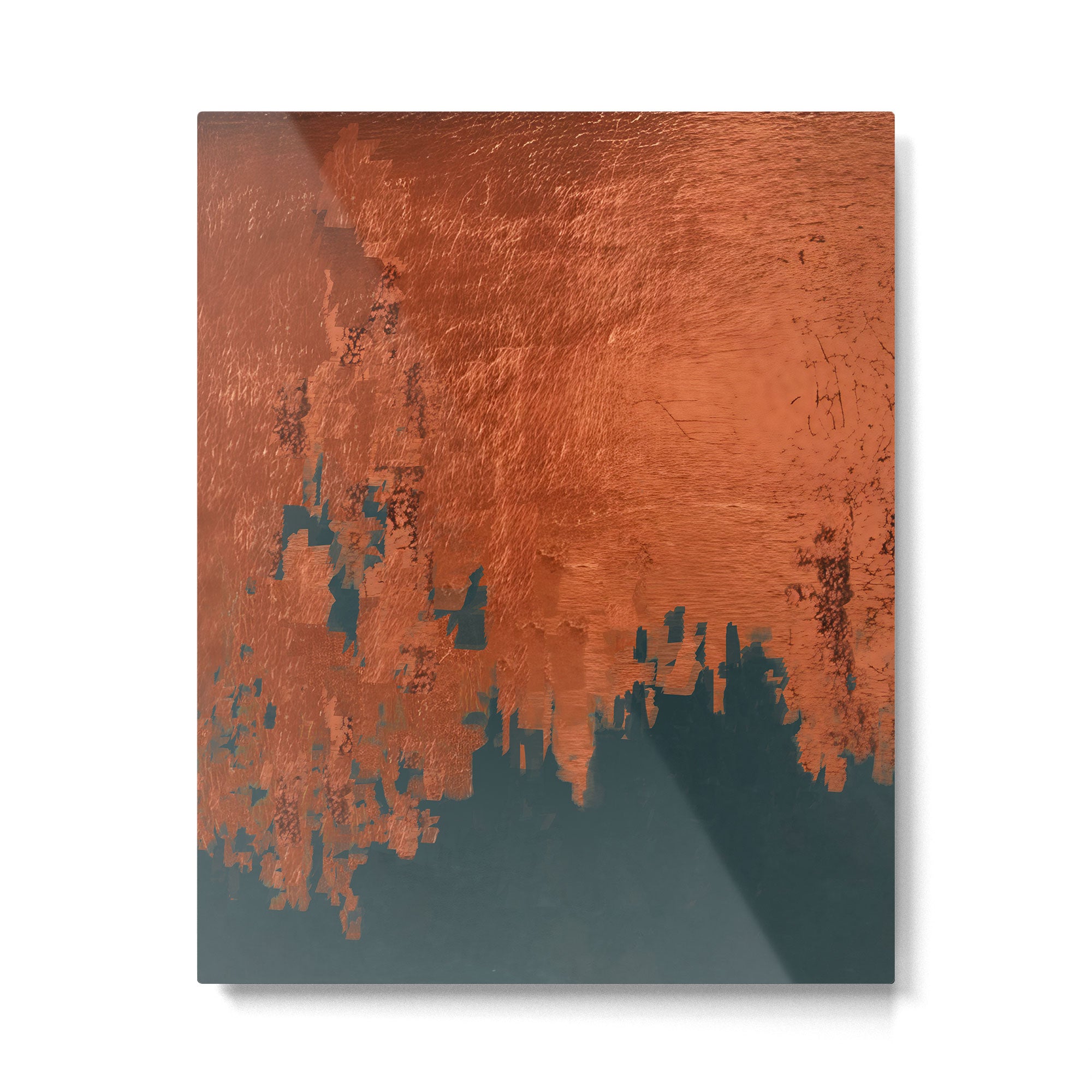 Aesthetic Grunge Copper and Teal Green Rust Metal Print Gallery Image 6