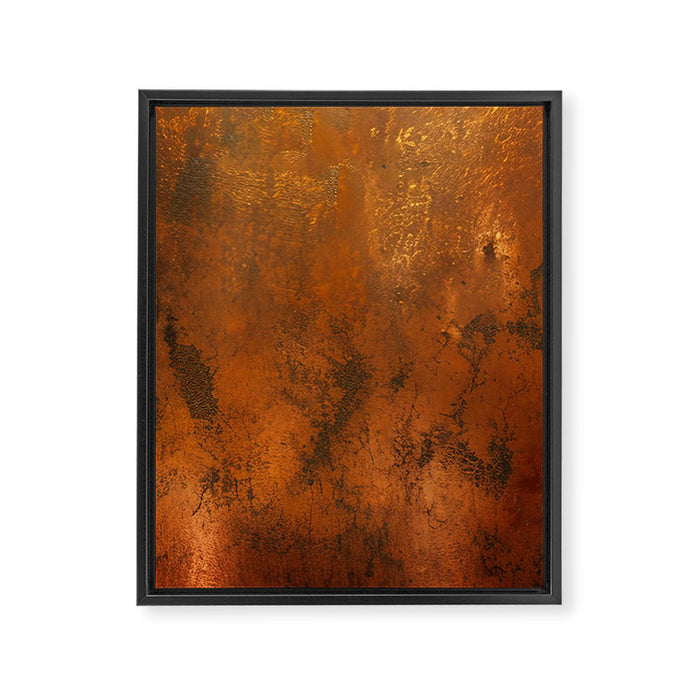 Aesthetic Rust Copper Japandi Art Framed Canvas Print Gallery Image 1