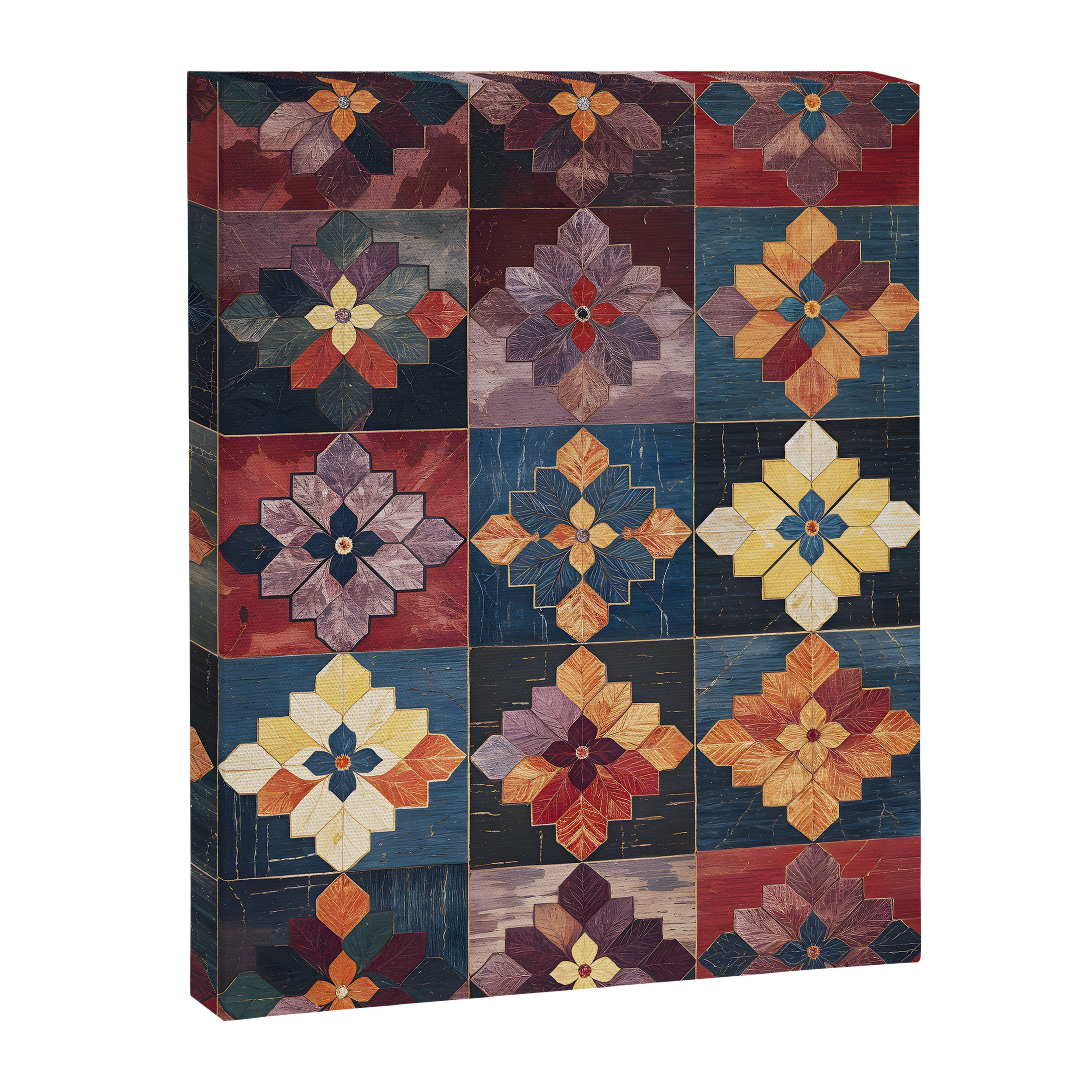 Amethyst Trail Patchwork Canvas Print Gallery Image 8