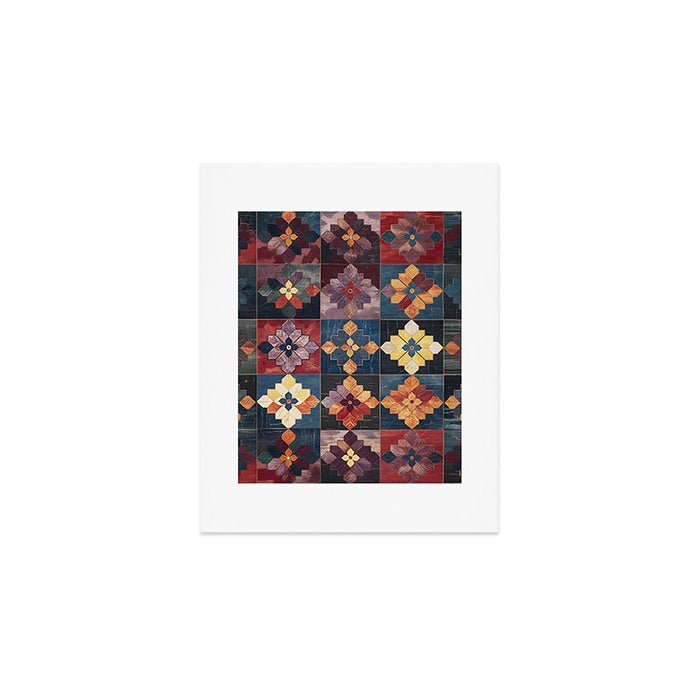 Amethyst Trail Patchwork Art Print Gallery Image 1