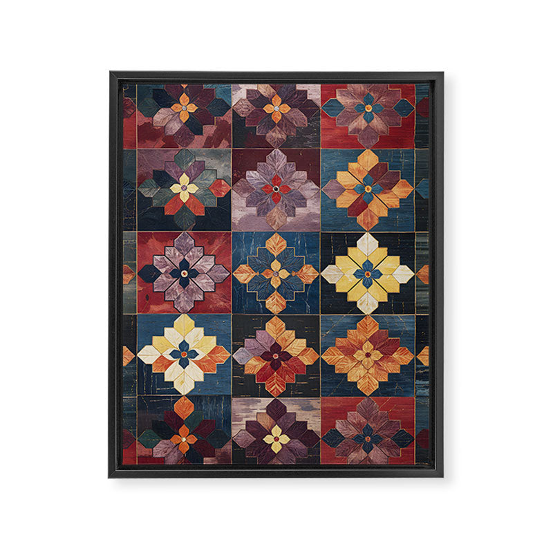 Amethyst Trail Patchwork Framed Canvas Print Gallery Image 8