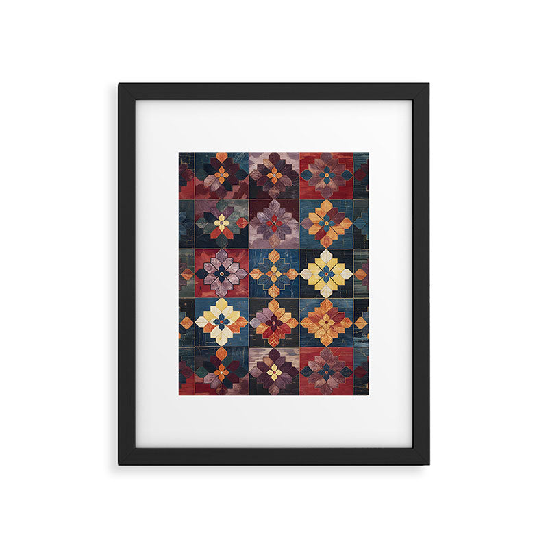 Amethyst Trail Patchwork Framed Art Print Gallery Image 6