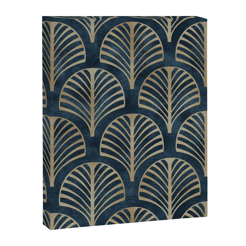 Art Deco, Decorative Fan Leaves Canvas Print Gallery Image 8