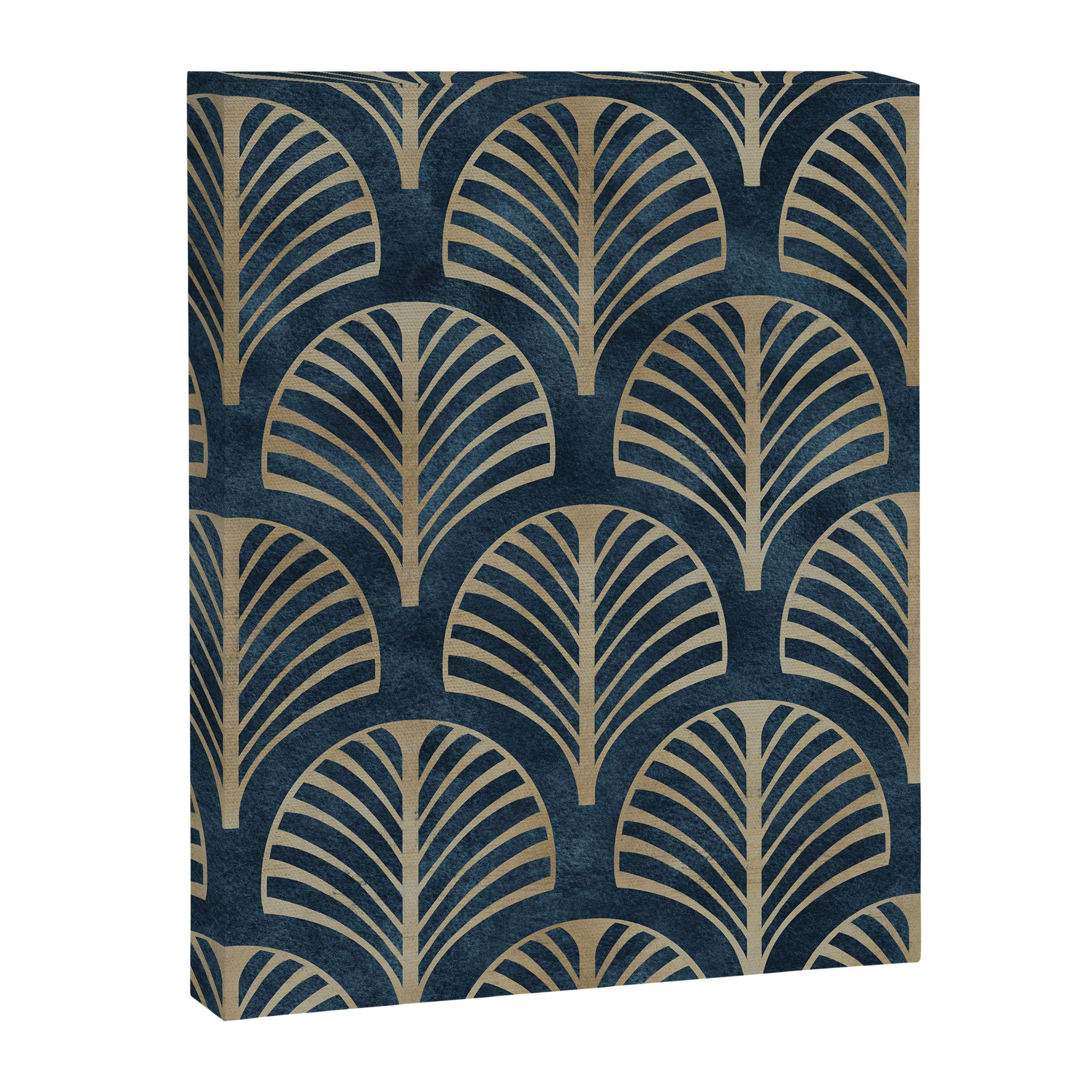 Art Deco, Decorative Fan Leaves Canvas Print Gallery Image 8