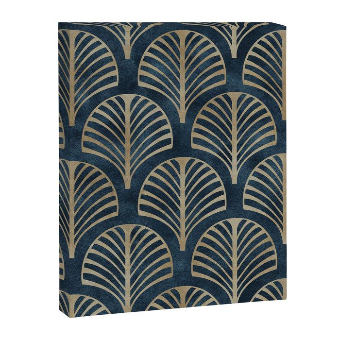 Art Deco, Decorative Fan Leaves Canvas Print Gallery Image 1