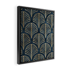 Art Deco, Decorative Fan Leaves Framed Canvas Print Gallery Image 2