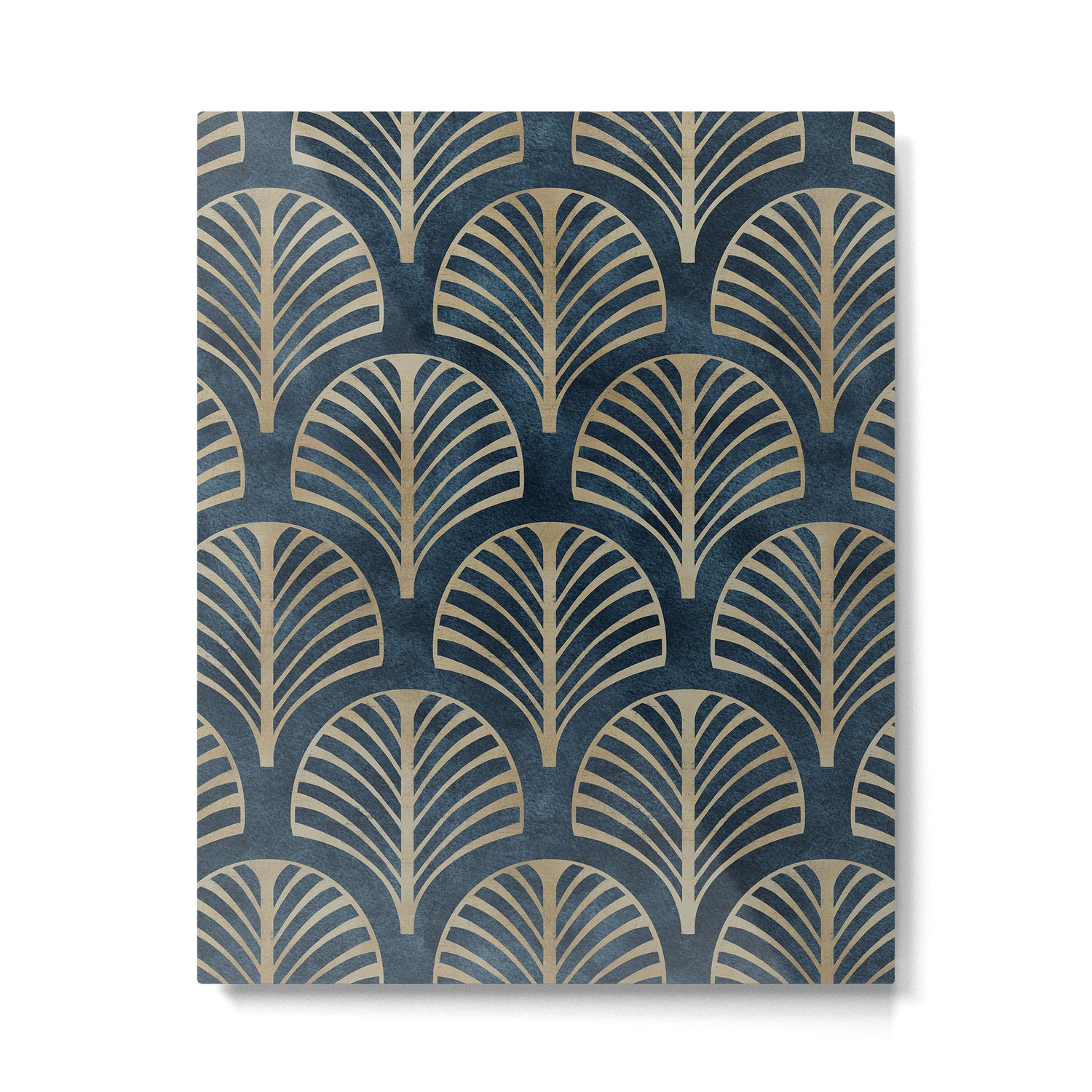 Art Deco, Decorative Fan Leaves Metal Print Gallery Image 6