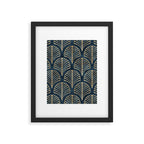 Art Deco, Decorative Fan Leaves Framed Art Print Gallery Image 6