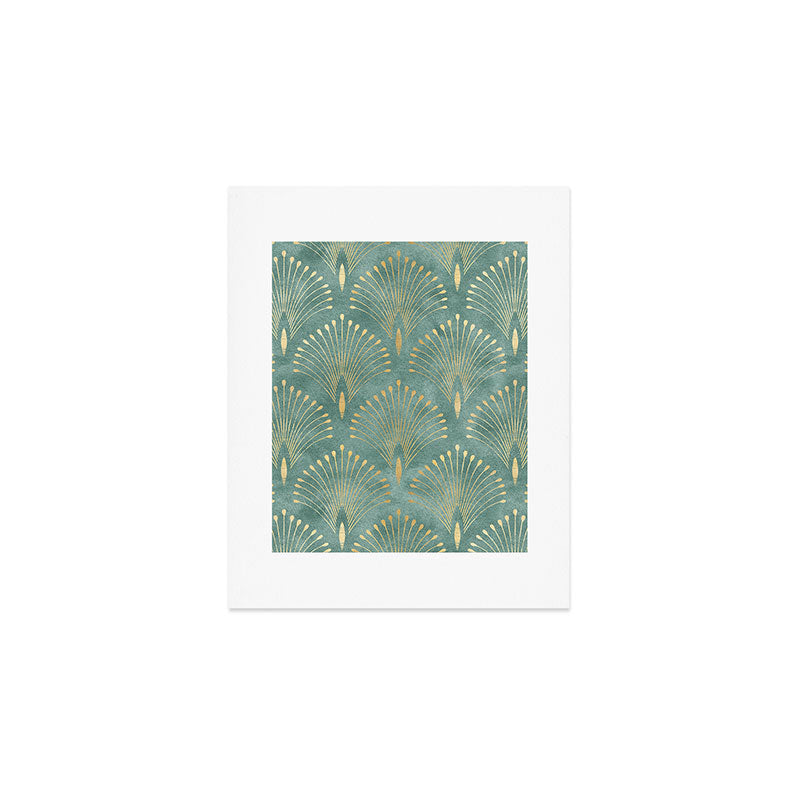 Art Deco, Decorative Leaf Pattern Art Print Gallery Image 1