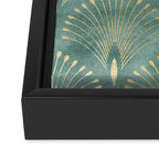 Art Deco, Decorative Leaf Pattern Framed Canvas Print Gallery Image 3