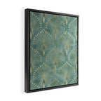 Art Deco, Decorative Leaf Pattern Framed Canvas Print Gallery Image 2