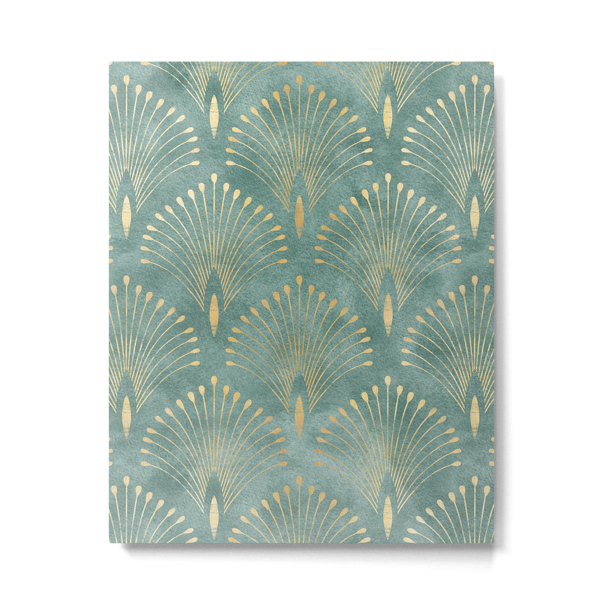 Art Deco, Decorative Leaf Pattern Metal Print Gallery Image 6