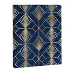 Art Deco Diamonds in Navy and Gold Canvas Print Gallery Image 8