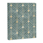 Art Deco Diamonds in Teal and Gold Canvas Print Gallery Image 8