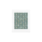 Art Deco Diamonds in Teal and Gold Art Print Gallery Image 1