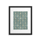 Art Deco Diamonds in Teal and Gold Framed Art Print Gallery Image 6