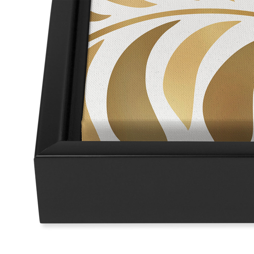 Art Deco Gold Leaf  Framed Canvas Print Gallery Image 3