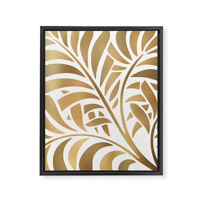 Art Deco Gold Leaf  Framed Canvas Print Gallery Image 1