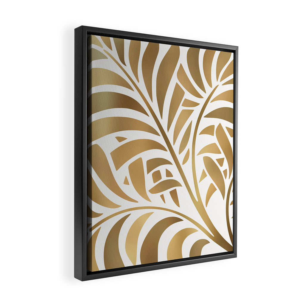 Art Deco Gold Leaf  Framed Canvas Print Gallery Image 2