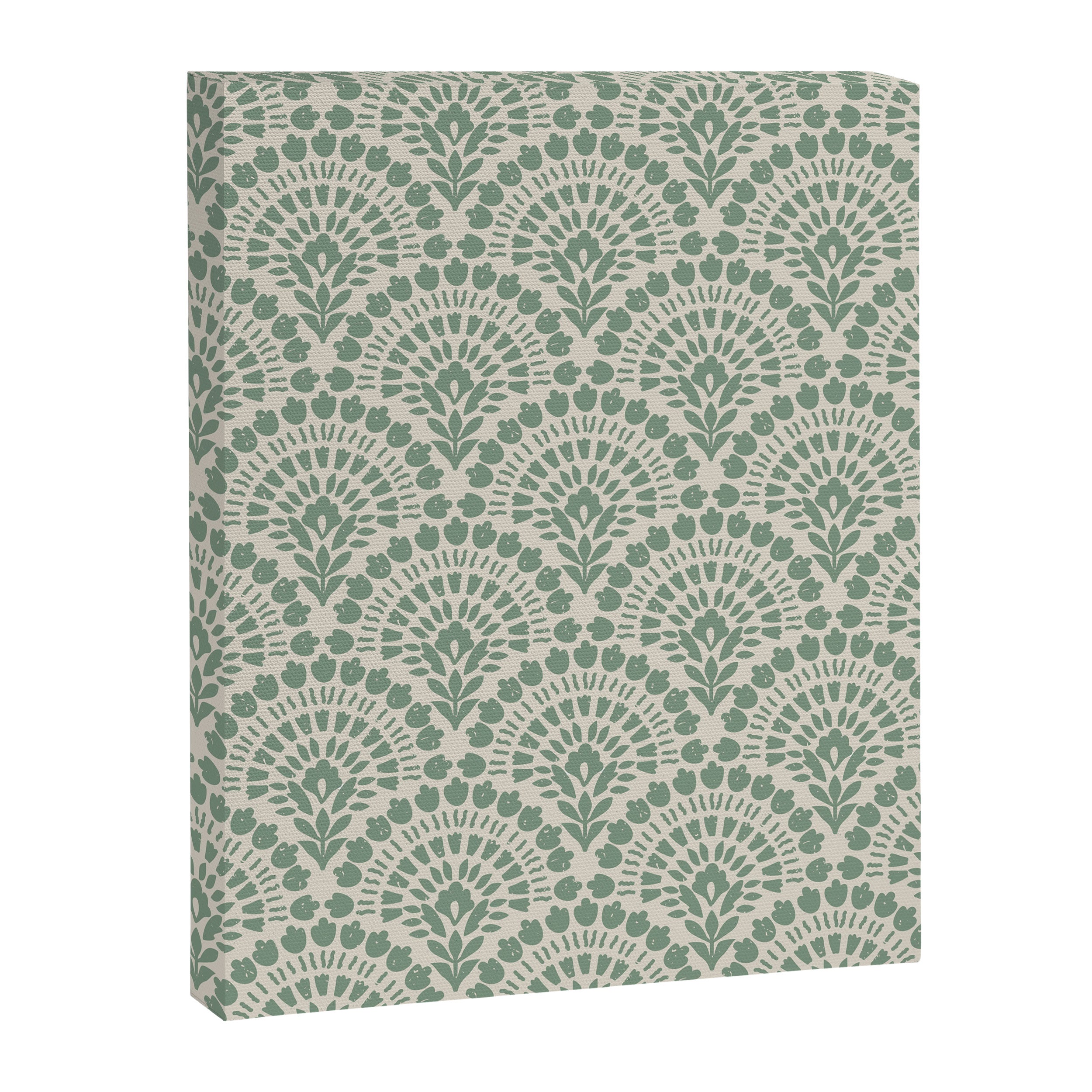 Art Deco Sage Green Boho Canvas Print Gallery Image 8
