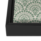 Art Deco Sage Green Boho Framed Canvas Print Gallery Image 3